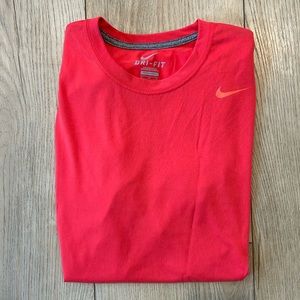 Nike Dri-Fit Short Sleeve Red/Orange Workout Shirt